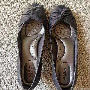Abella Black Knot-Front Ballet Flats